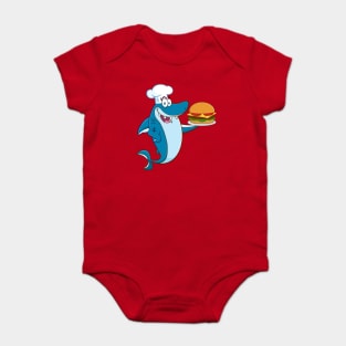 Chef blue shark Baby Bodysuit